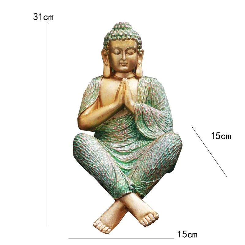 Product Image for Zen Buddha sculpture Outdoor garden Garden Garden Garden garden landscape layout living room balcony Creative decorative resin c, Sitting BuddhaA