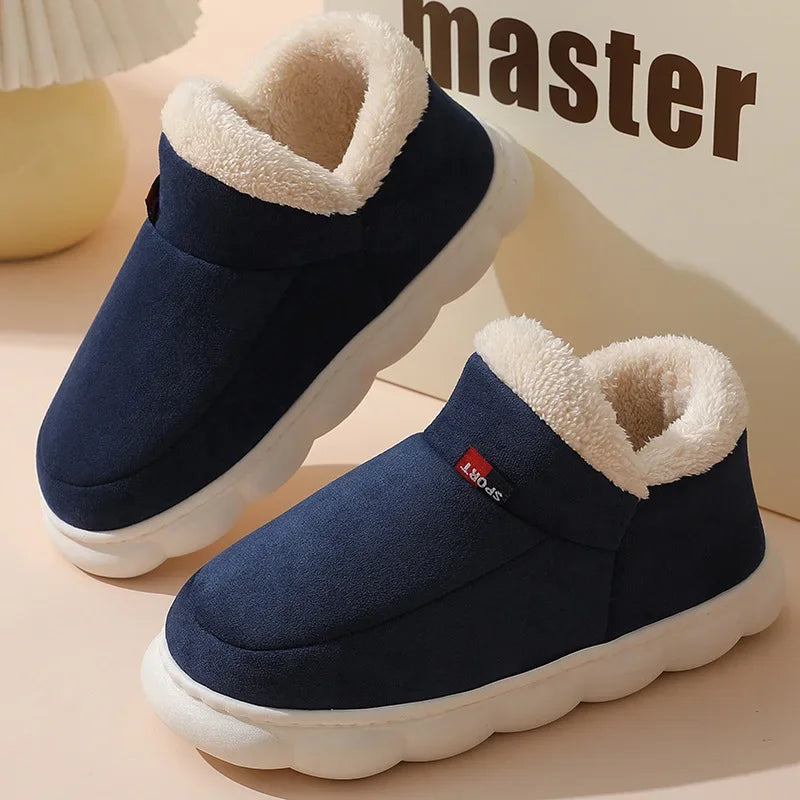 Product Image for Frendorf | Winter Warme Dicke Pantoffeln | Komfortable Indoor Hausschuhe, 250 36-37 (sgeeignet für 35/36) / Marineblau
