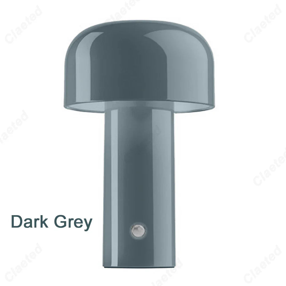 Product Image for Italienischer Designer-Pilz-Tischlampe – Vielseitige Eleganz für drinnen und draußen, Dunkelgrau / USB Aufladbar / 3 Farben dimmbar