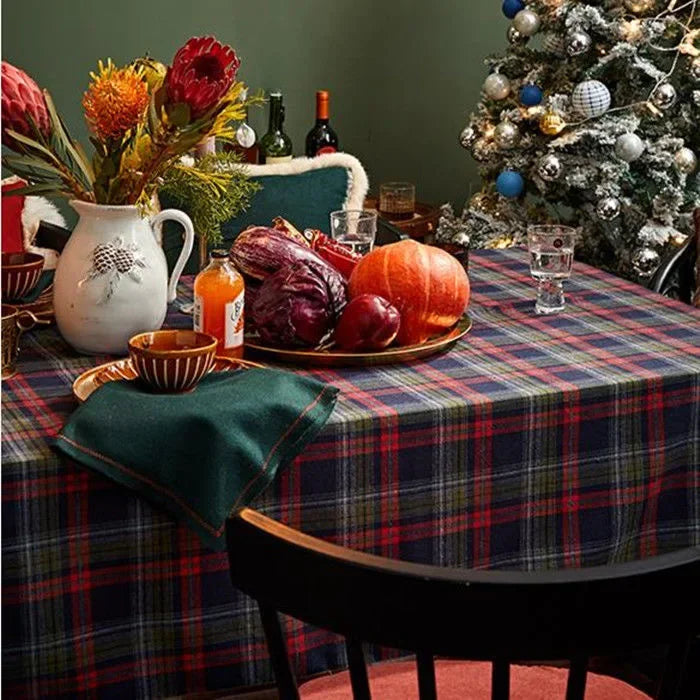 Product Image for Rectangular Checkered Tablecloth Christmas New Year Holiday Home Dining Tablecloth Picnic Cloth Round Tablecloth Nappe Sirene, A / 80*120cm