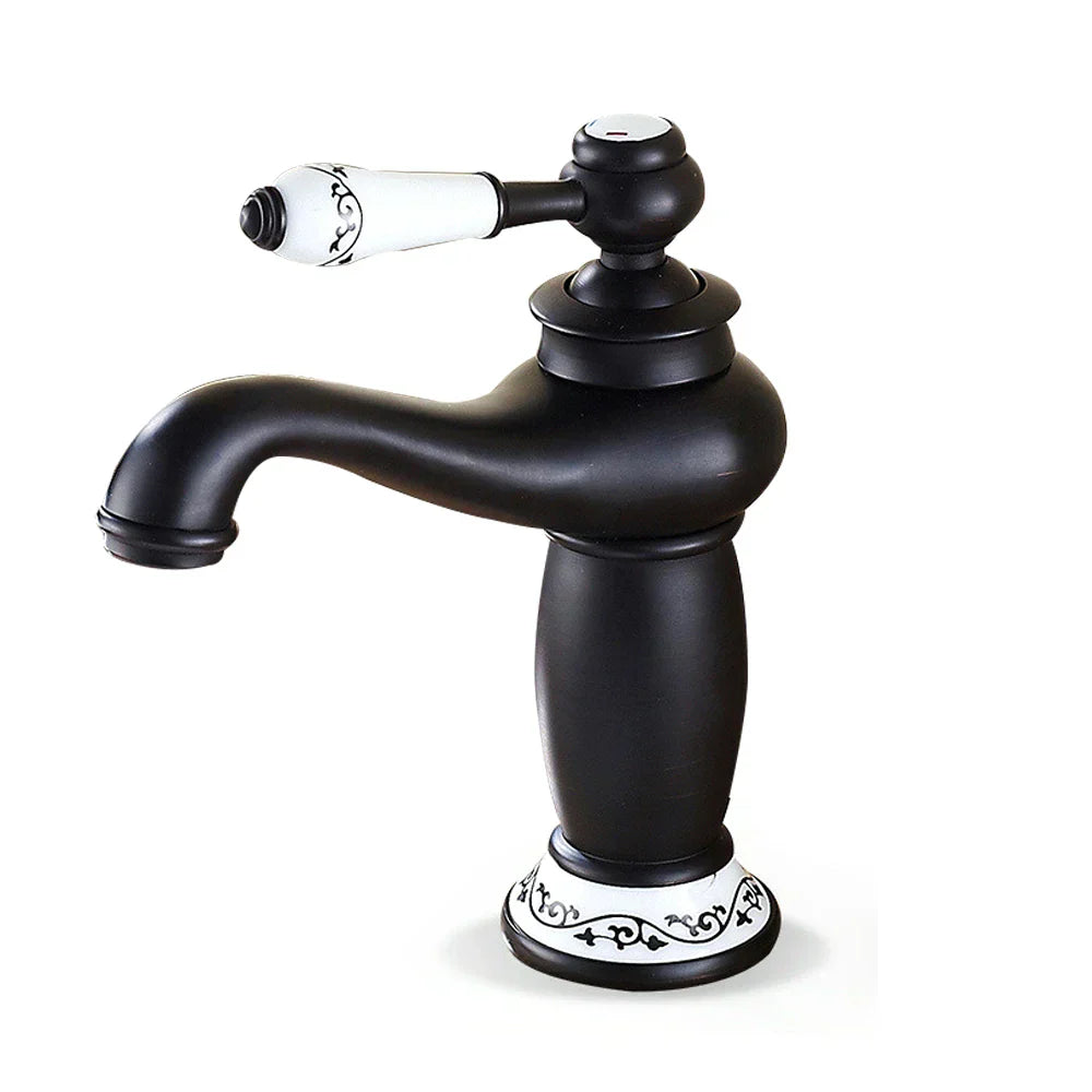 Product Image for GoldKunst | Wasserhahn im Vintage-Stil für Ihr Badezimmer, Schwarz