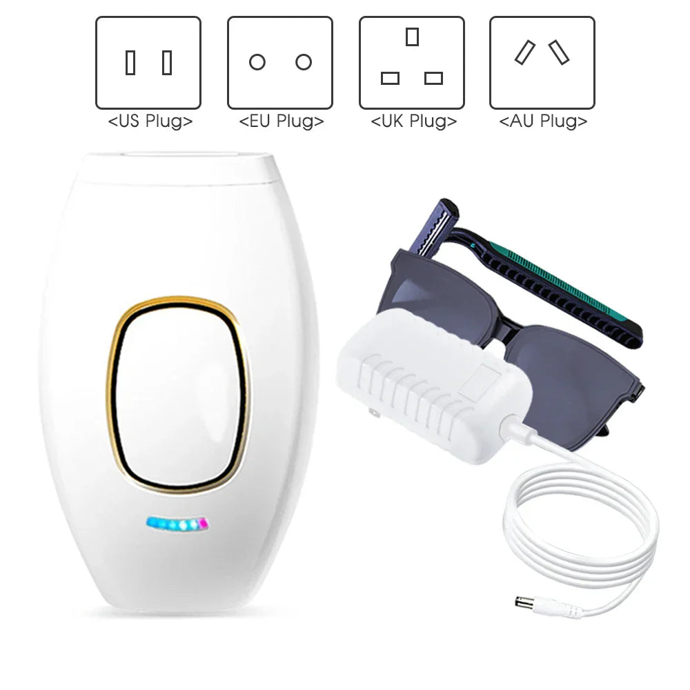 Product Image for Frendorf | Bikini IPL 500.000 Flash Epilierer Impulse Permanent Laser Epilierer Schmerzlos Für Frauen Haar Entfernung Heimgebrauch Geräte, white / EU 