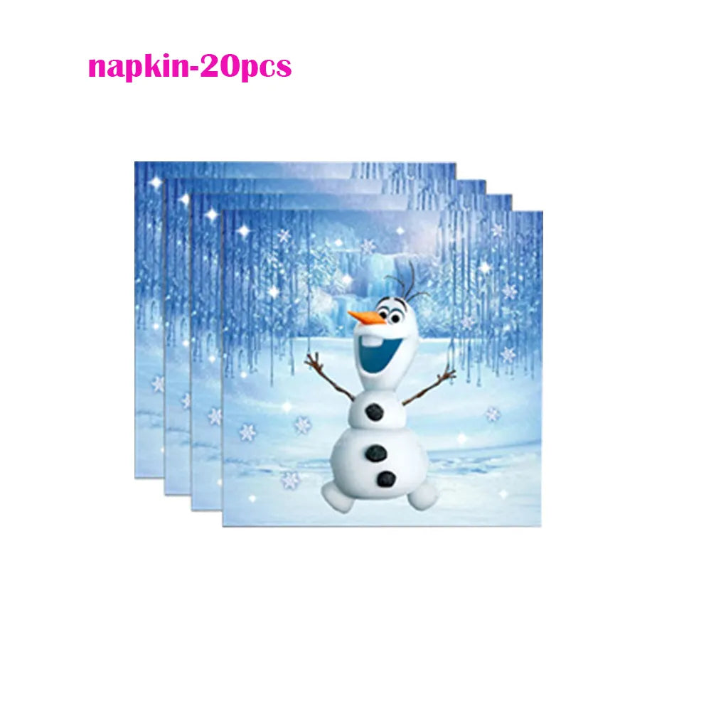 Product Image for Disney Frozen Happy Birthday Party Einweg-Tischgeschirr-Set - Papierbedarf für 10 Gäste, Babyparty Mädchen Geschenk, Veranstaltung Partydekorationen, 