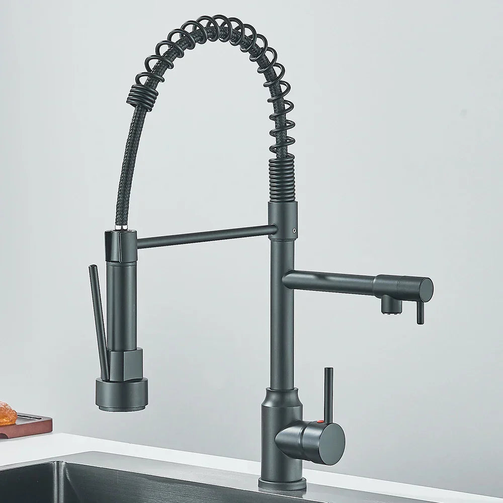Product Image for SpringFlow – Küchenarmatur mit Doppel-Auslauf, Mattschwarz