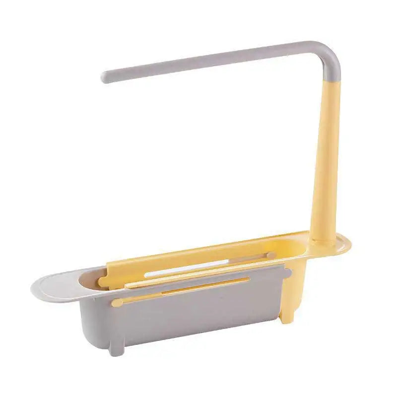 Product Image for Multifunktionaler teleskopierbarer Spülbeckenspeicherregal - Upgrade einstellbarer 2-in-1 Schwammhalter für die heimische Küche, 1St gelb