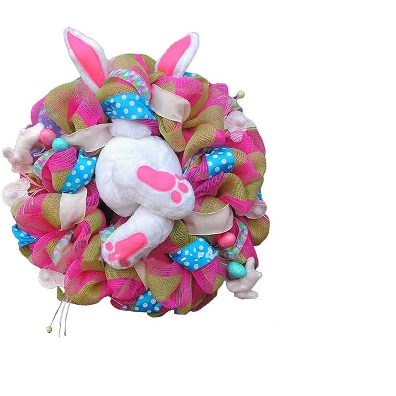 Product Image for 2024 Neue Osterhasenkranz Bunte Tür Wand Ornamente, Frohe Ostern Hase, Home Party Kreative Girlande, Festivalschmuck, Style D / CHINA