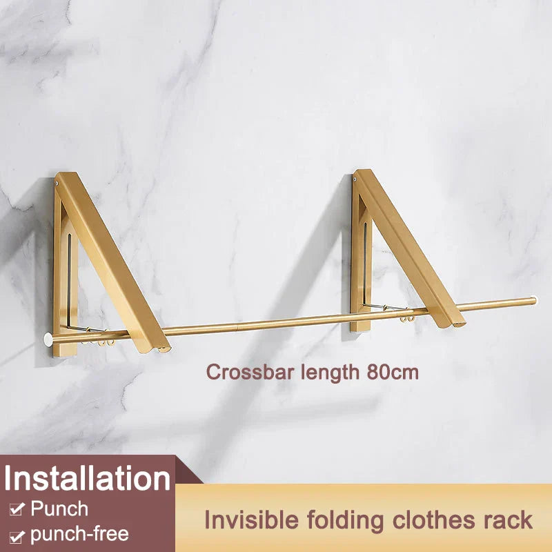 Product Image for Frendorf | Platzsparer Faltbarer Wandkleider Aluminiumständer, Rose Gold