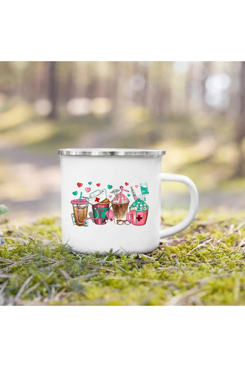 Product Image for Nurse Life Emaille Kaffeebecher, UXH207730-A015WH / 360ml