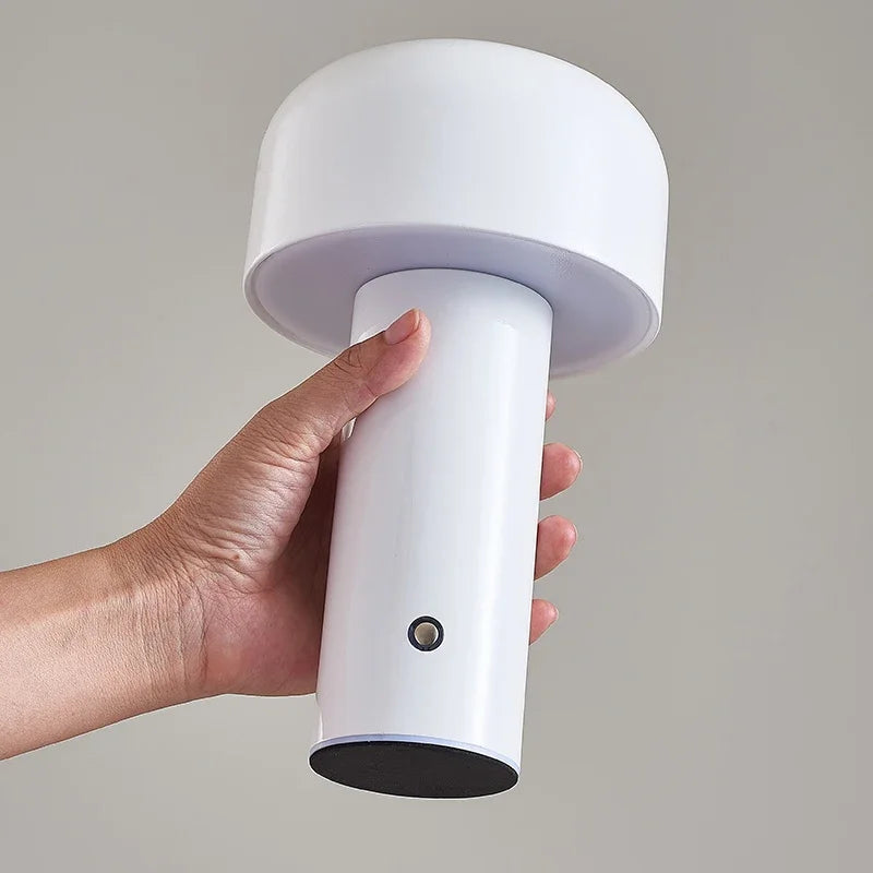 Product Image for Italian Designer Portable Mushroom Table Lamps Nordic Creative Night Light Cordless Touch Rechargeable USB Bedside Night Lamps, Weiß