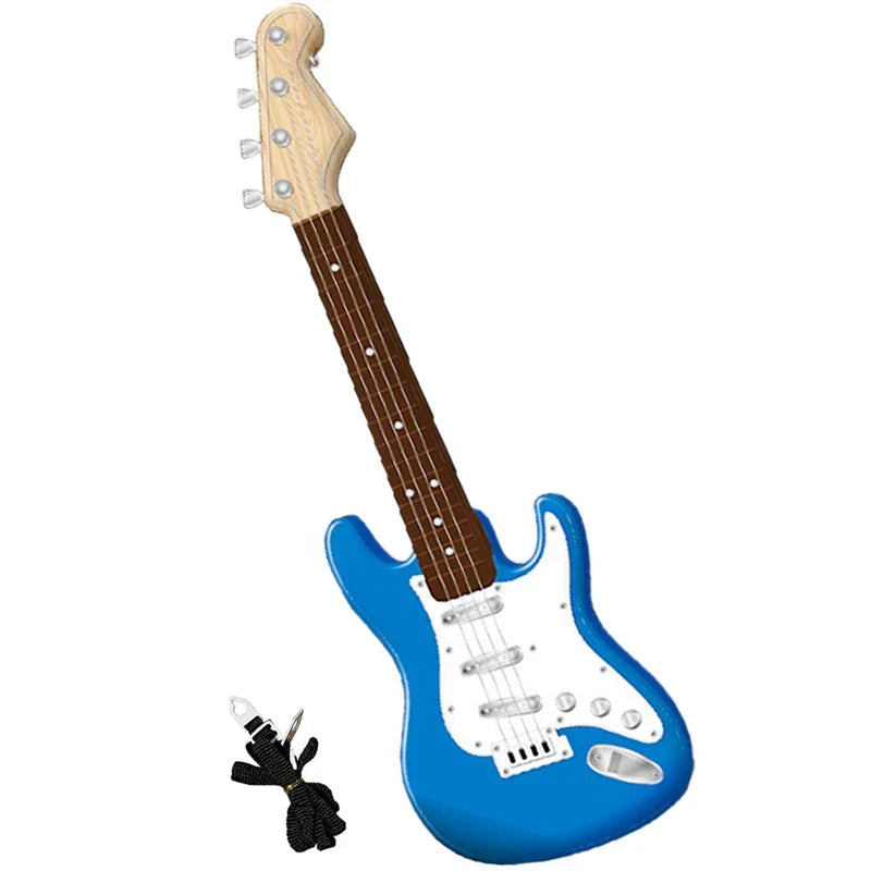 Product Image for Frendorf | 4-Saitige-E-Gitarre Spielzeug für Kinder - Tragbares Musikinstrument, Perfektes Geschenk für junge Musiker, Blau