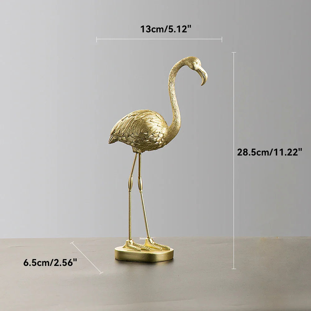 Product Image for Nordic Flamingo Figurine Figure Statue Sculpture Living Room Office Wedding Party Ornaments Home Decor Decoration Accessories, Golden B
