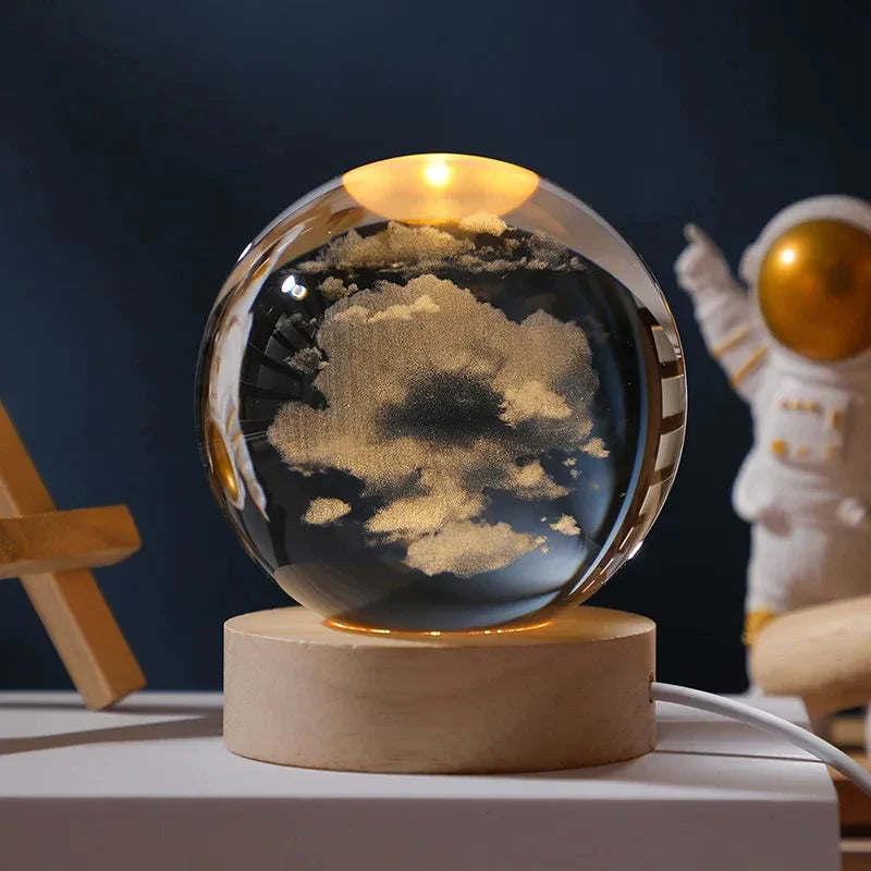 Product Image for 3D Mondkristallkugel Lampe, Wolken