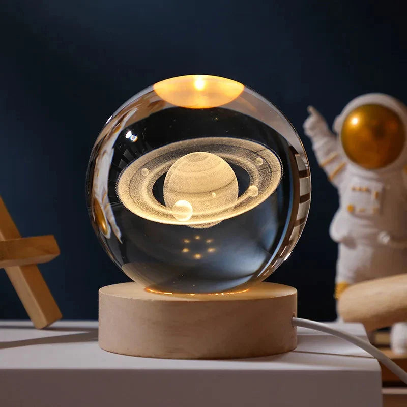 Product Image for 3D Mondkristallkugel Lampe, Saturn