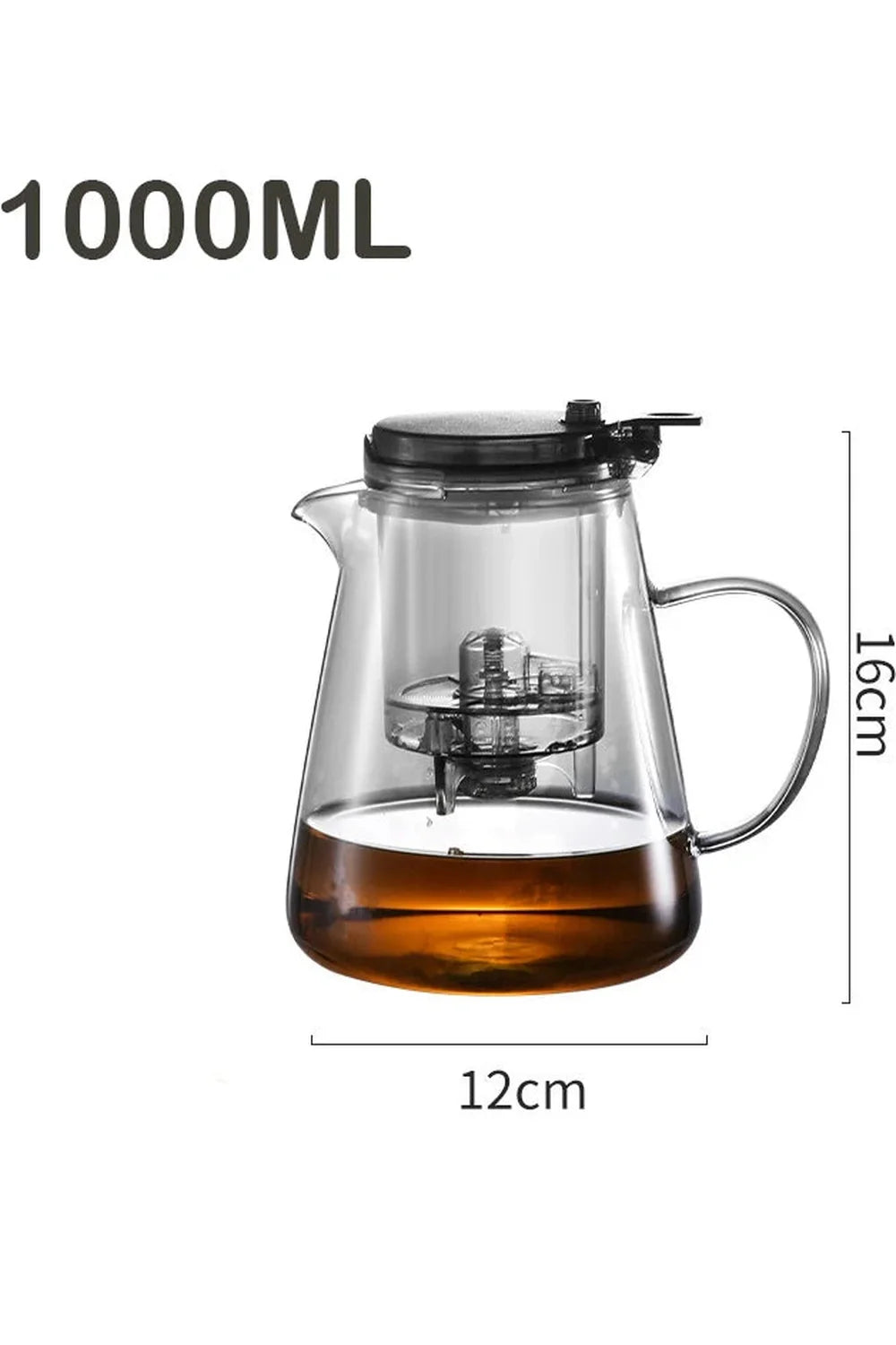Product Image for Glas Teekanne mit Sieb, 1000ML Rund