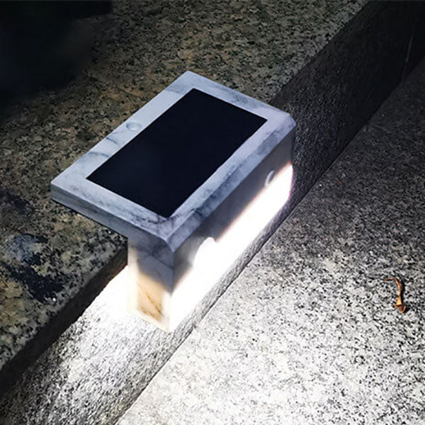 Product Image for Einfaches Solar Quadrat Stufenlicht Induktions Außen Garten Stufen Landschaftslicht, Marmorstruktur / Weißes Licht