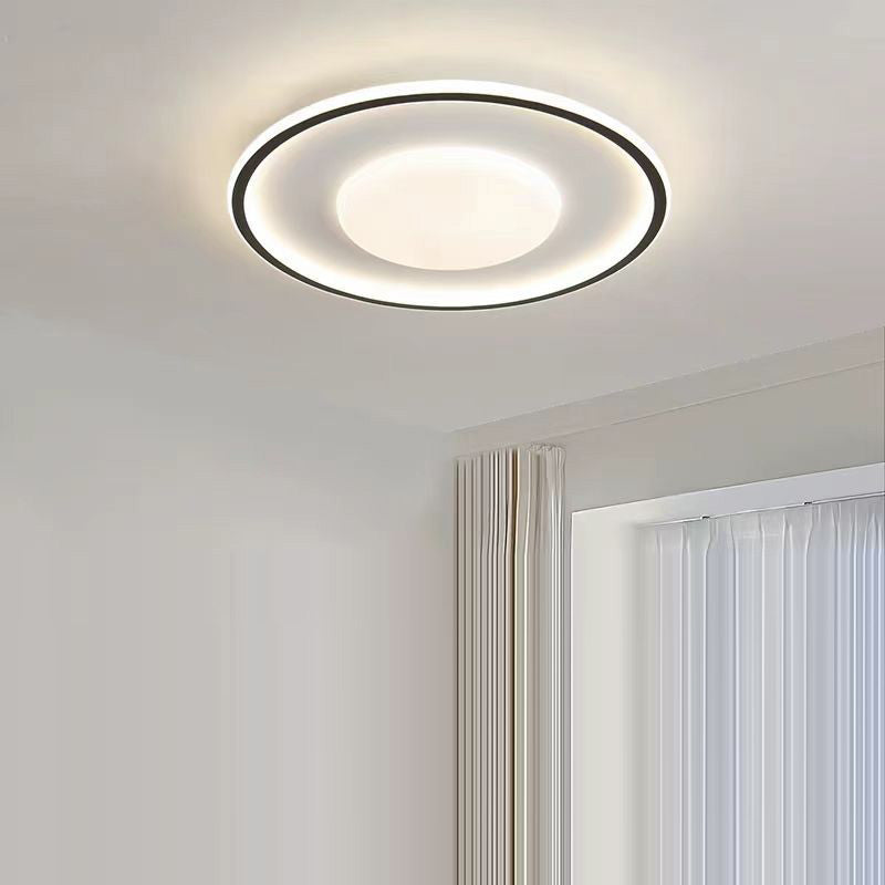 Product Image for Moderne Minimalistische Runde Acryl Eisen Aluminium Silikon LED Deckenleuchte Für Schlafzimmer, Medium - Schwarz / Unendlich dimmbar / 220V-240V Für 
