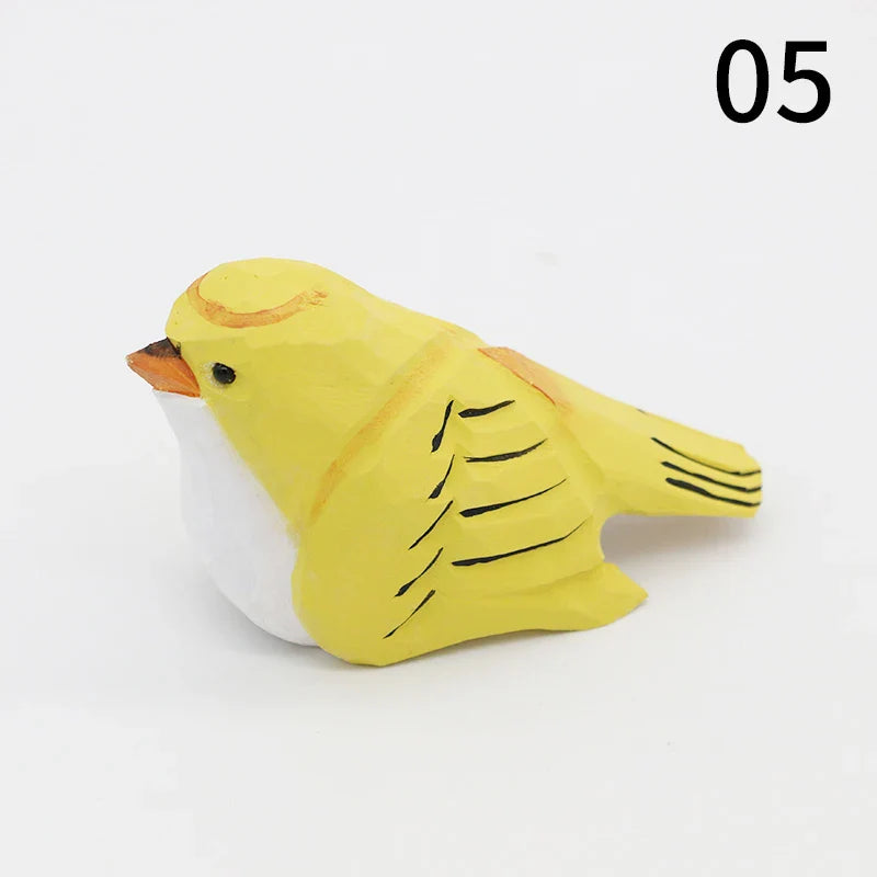 Product Image for Nordic Wooden Bird Statue Ornaments Decorative Figurine Art Craft Sculpture Miniature Animals Home Decoration Children Gifts, 5