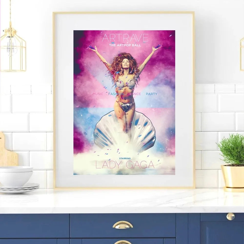 Product Image for Lady Gaga Sänger Poster Zuhause Zimmer Dekoration Wohnzimmer Schlafzimmer Ästhetik Kunst Wandmalerei Aufkleber, z5 / 50X70cm