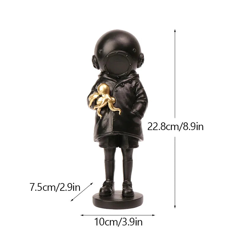 Product Image for Dropshopping Banksy Skulptur Sammlung Blume Werfer Statue Pop Kunst Moderne Ballon Mädchen Figurine Büro Home Dekoration, Taucher BK