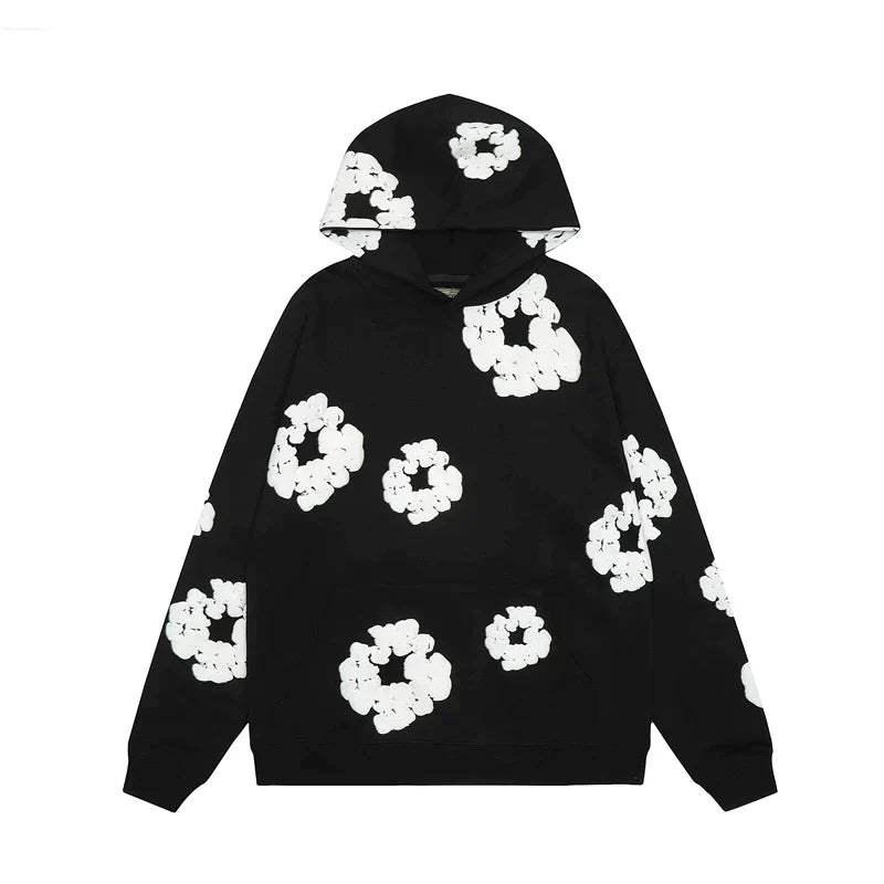 Product Image for Frendorf | Trainingsanzug - Geblümte Kapuzenjacke, Schwarz / XL / Hoodie