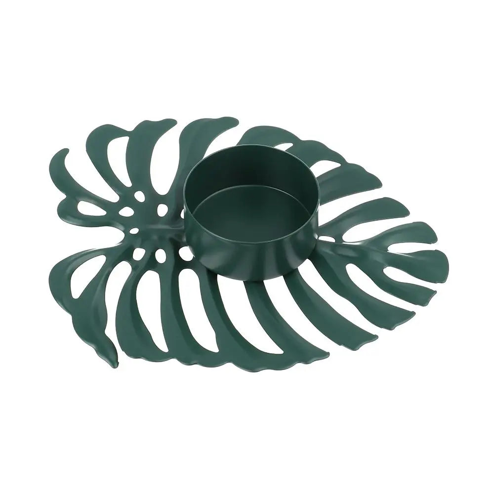 Product Image for Frendorf | LumiLeaf Monstera Kerzenhalter aus Eisen | Gold & Grün | Tropisches Design | Wohn- und Tischdeko, Grün (Extra Groß)