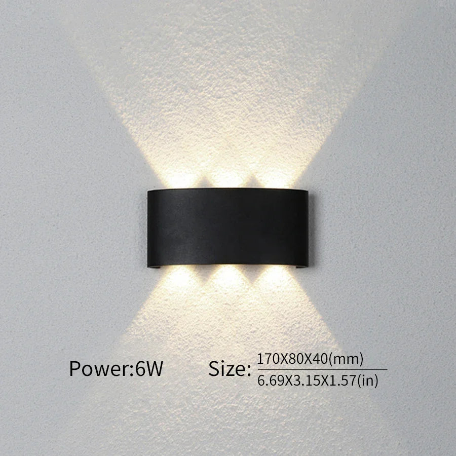Product Image for Moderne Beleuchtung, Innen- oder Außenbereich: Die vielseitige LED-Wandleuchte, 6W Schwarz / Natürliches Licht