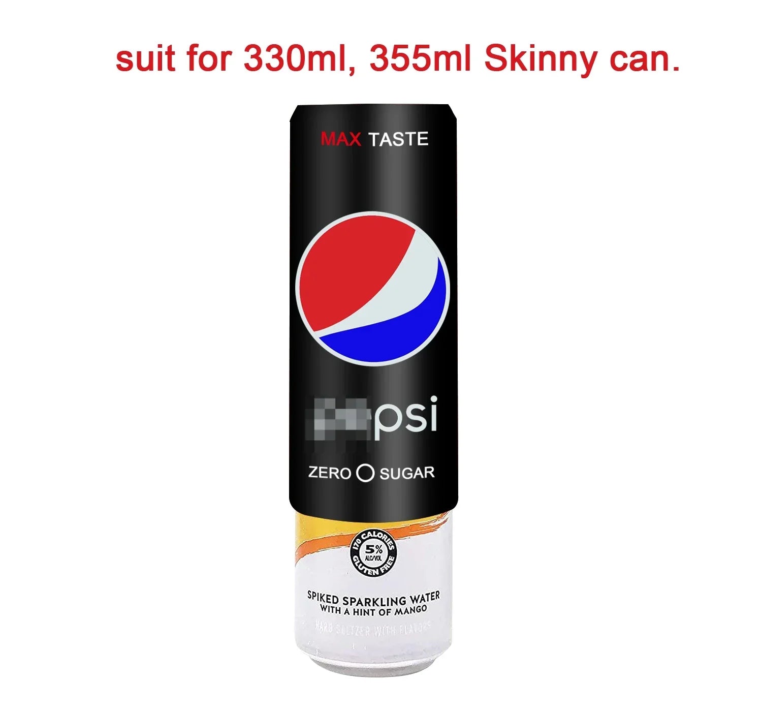 Product Image for Silikon-Bierdosenabdeckung: Hide-a-Beer-Flaschenhülle für 330 ml bis 500 ml Dosen - Perfekt für Golf, Basketball, Park und Strand, schlank schwarz 1-