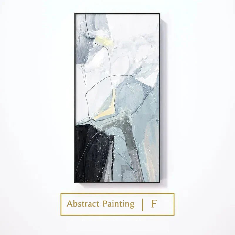Product Image for Modern Abstract Oil Painting Print On Canvas Nordic Poster Wall Art Pictures For Room Decor Aesthetic Home Decor Luxury Cuadros, AHP0228-6 / 50x100cm 