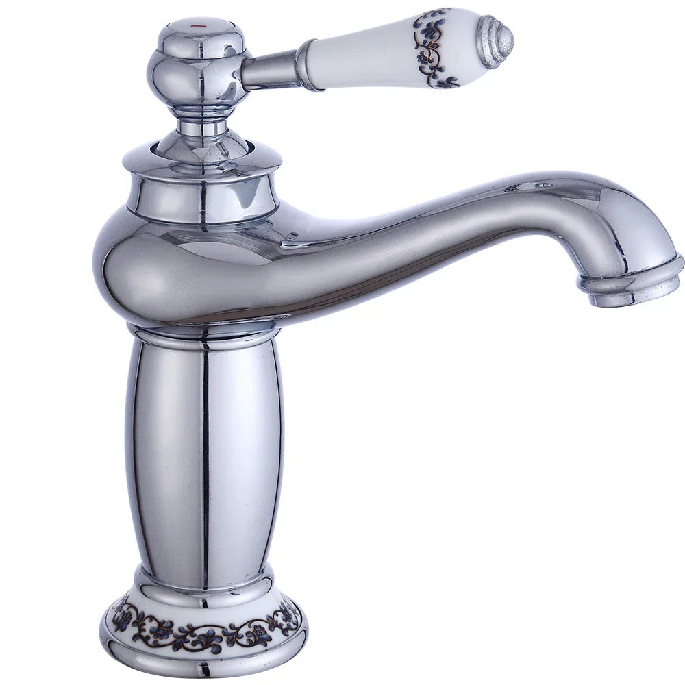 Product Image for GoldKunst | Wasserhahn im Vintage-Stil für Ihr Badezimmer, Silber