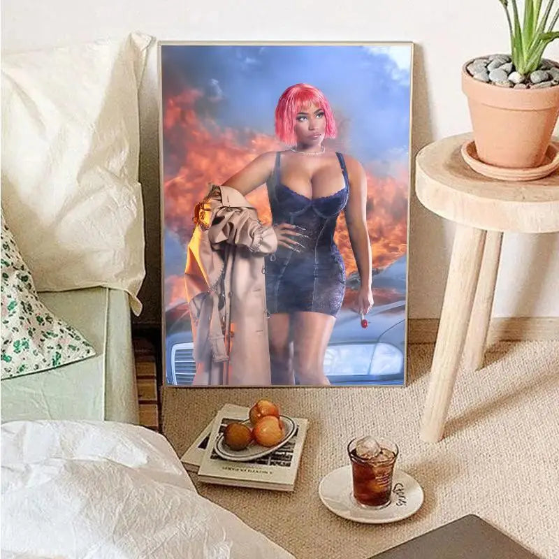 Product Image for Beliebtes Pop-Sängerin-Nicki Minaj Poster Wandkunst Wohnkultur Raumdekoration Digitale Malerei Wohnzimmer Restaurant Küchenkunst, z6 / 21x30cm Kein 