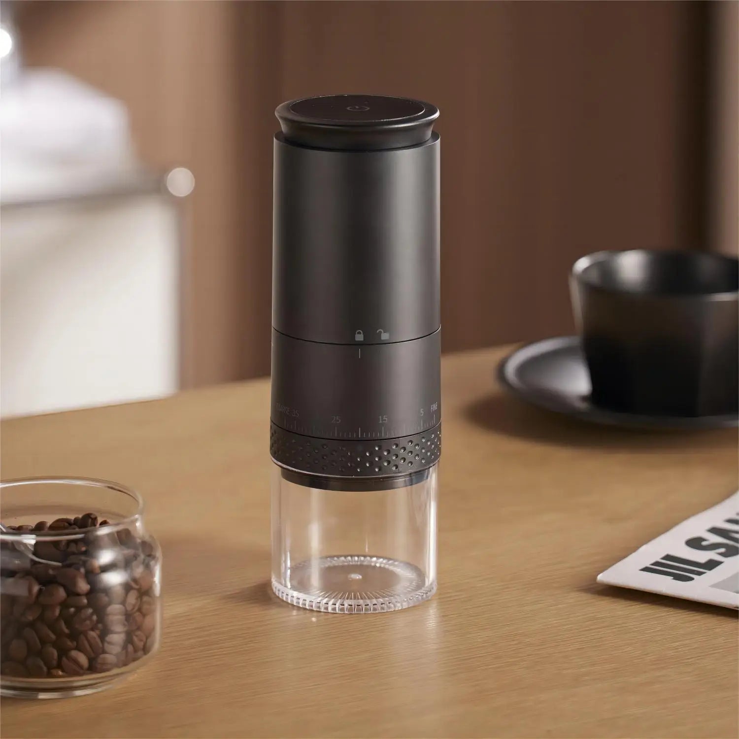 Product Image for Frendorf | 1500mAh Elektrische Kaffeemühle Extern einstellbare Type-C-Lade Kaffeemühle Bohnenmahlmaschine Kaffeezubereiter, 990Schwarz