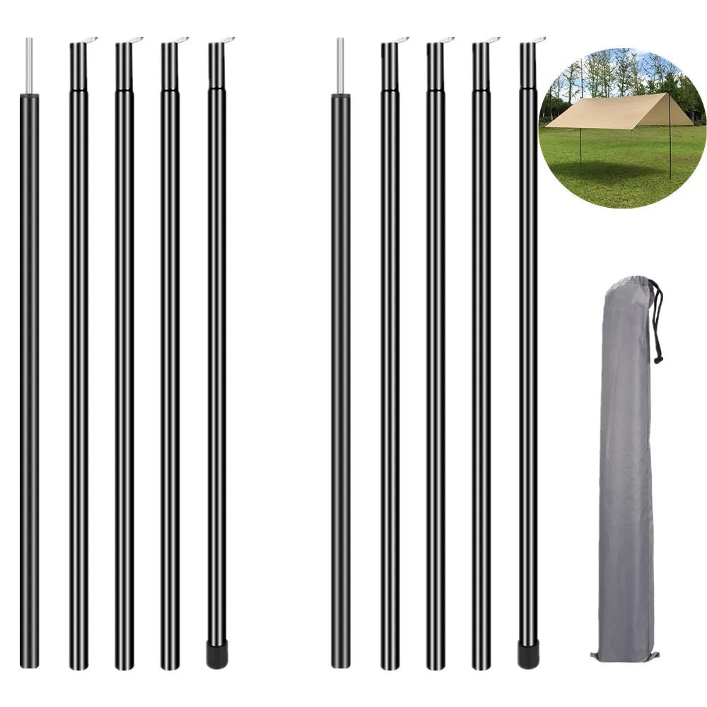 Product Image for Teleskop-Zeltgestänge - Verstellbare Aluminiumlegierungsstangen für Rucksackreisen, Wandern, Camping, Sonnenschutzdach-Zubehörset