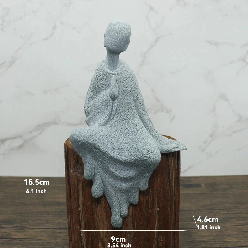 Product Image for Buddha Stein Statue Kleine Buddhistischen Mönche Tibetischer Buddhismus Figuren Zen Garten Ornament Meditation Zuhause Aquarium Dekoration, 7