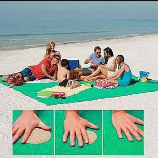 Product Image for XXL Sandfreies Strandtuch | Zandsheet | 200x200, Grün / 200cmx200cm