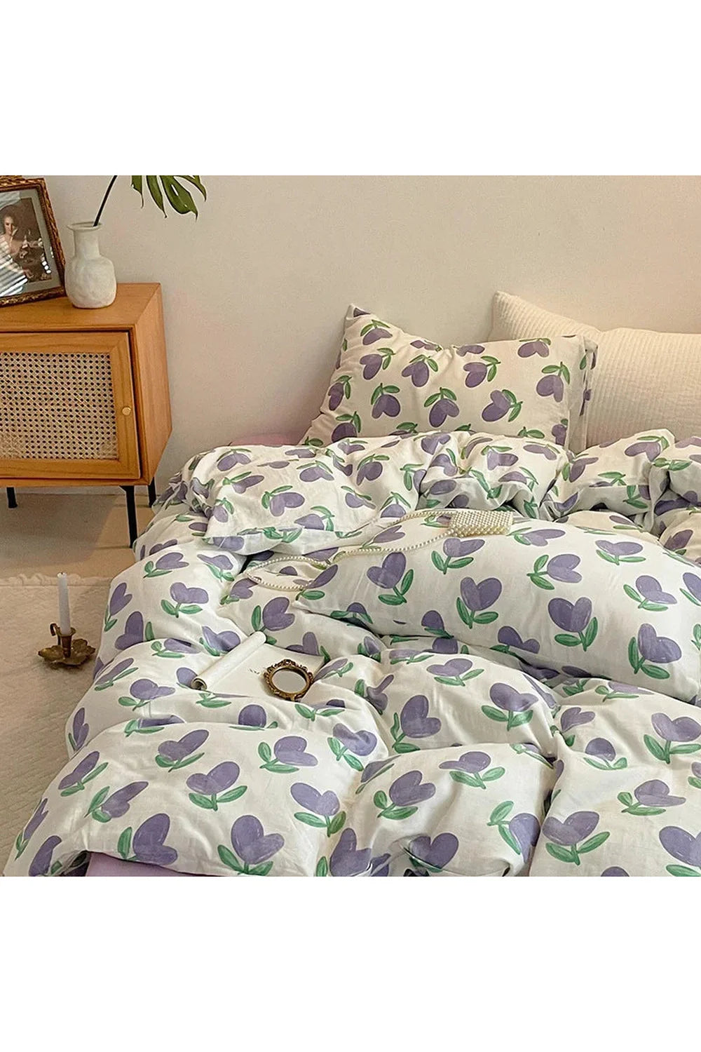 Product Image for Vintage Floral Bettwäsche Set, 8 / Einzel 4 Stück 150x200