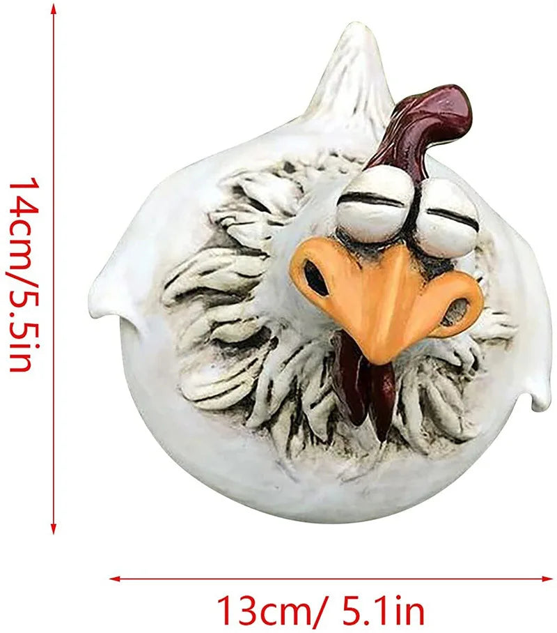 Product Image for Hühner auf Zaun sitzende Gartenstatuen für Bauernhaus, C