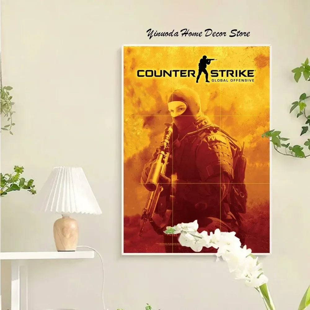 Product Image for Game Counter-Strike 2 Poster Wall Art Home Decor Room Decor Digital Painting Living Room Restaur, z2 / 21x30cm