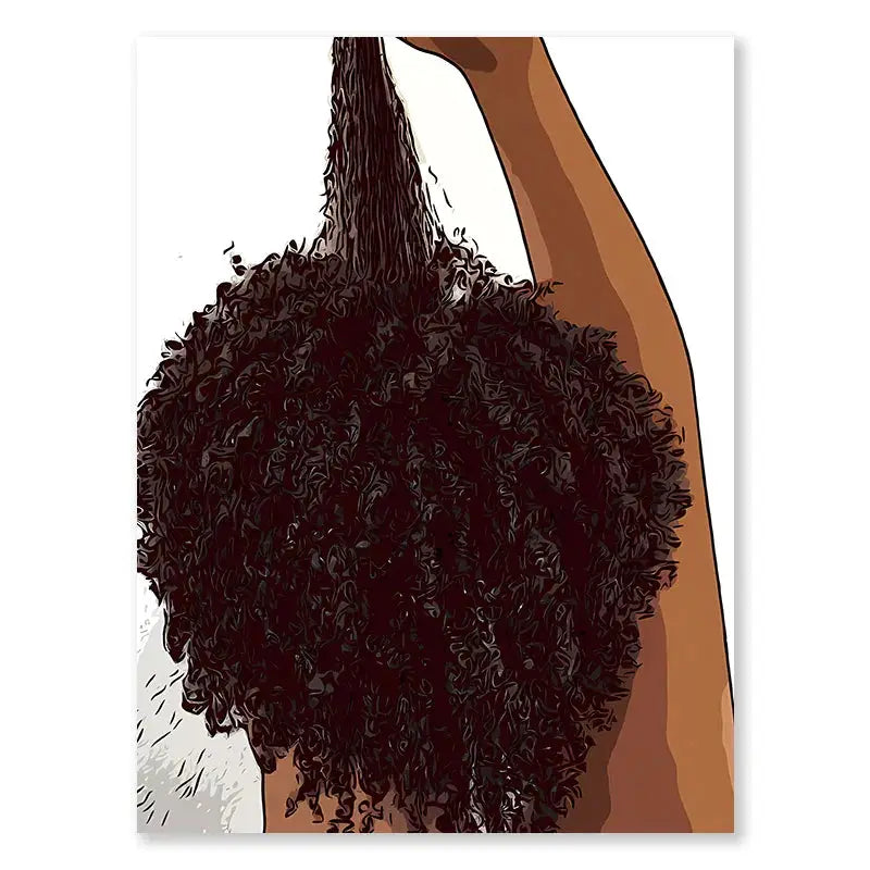 Product Image for Modische Schwarze Mädchen Leinwandmalerei Friseur Champagner Wandkunst Wohnzimmer Poster und Drucke Wohnkultur, 8 / 40x60cm Kein Rahmen