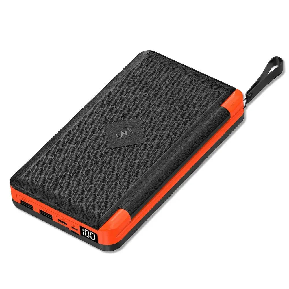 Product Image for Frendorf | VoltMate Flip 15W Solar Powerbank | Schnellladung & Qi Wireless | Kompakt & Wetterfest, Orange 10000mAh