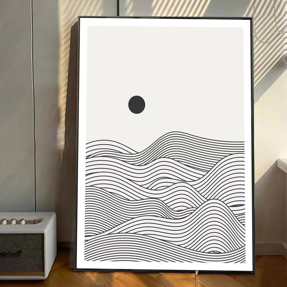 Product Image for MoonTide | Ocean Wave Klebeposter Kunst, F / 21x30cm