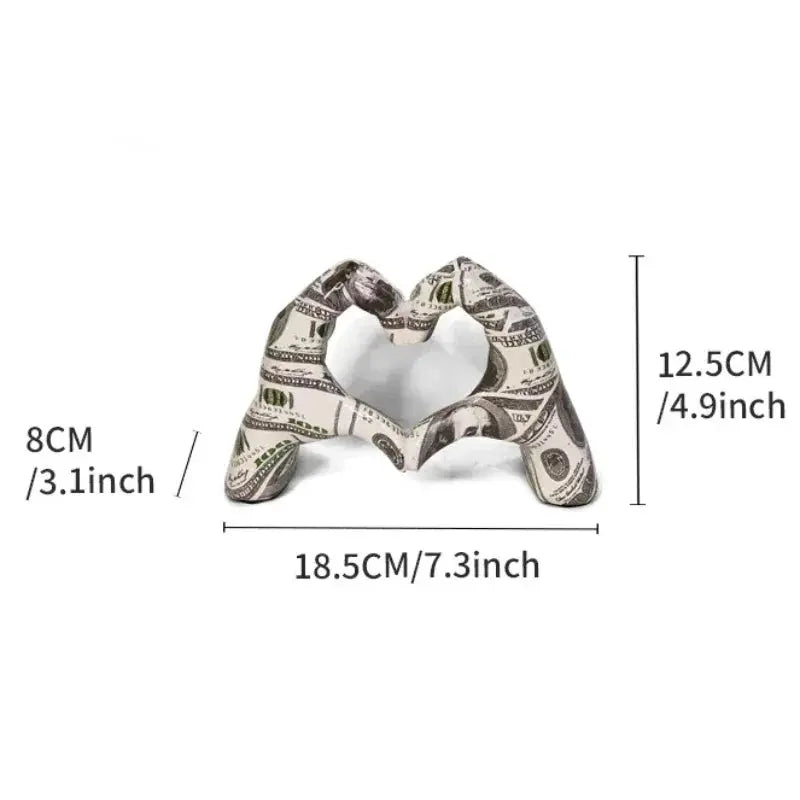 Product Image for Frendorf | Künstlerische Skulptur das Herz auf Händen: Entdecke Liebe und Kreativität, Dollar