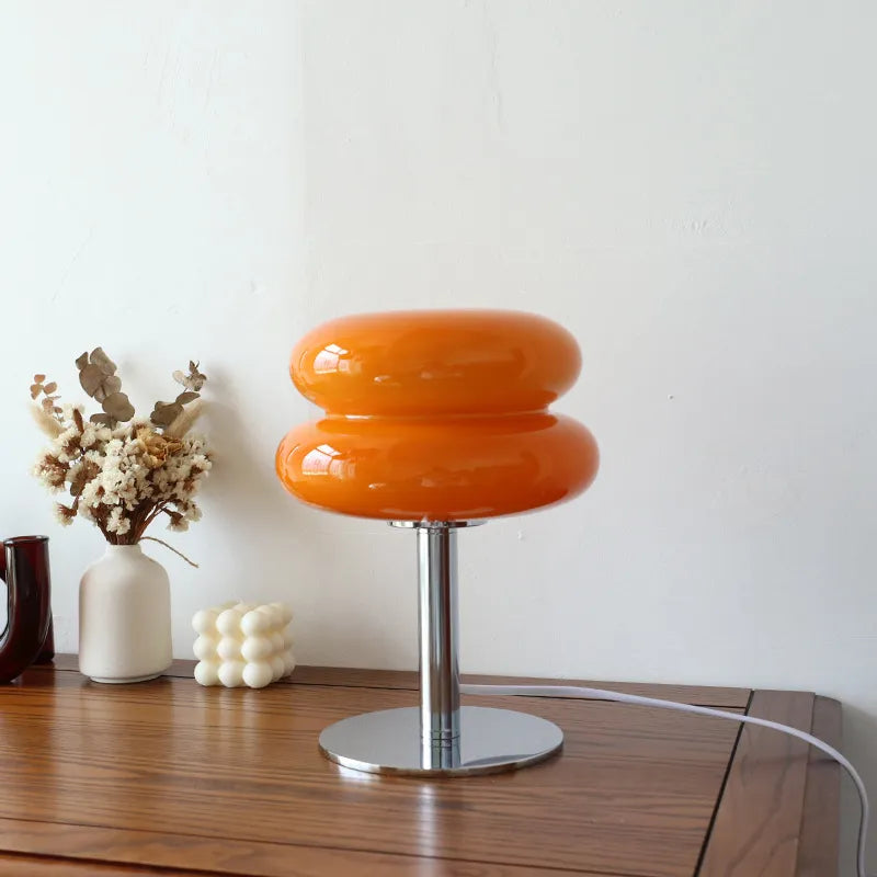 Product Image for Macaron Glas Tischlampe Trichromatische Dimmung Wohnzimmer Atmosphäre Lampen Augenschutz Nachtlicht Mädchen Schlafzimmer Nachttisch Dekor, USB / 