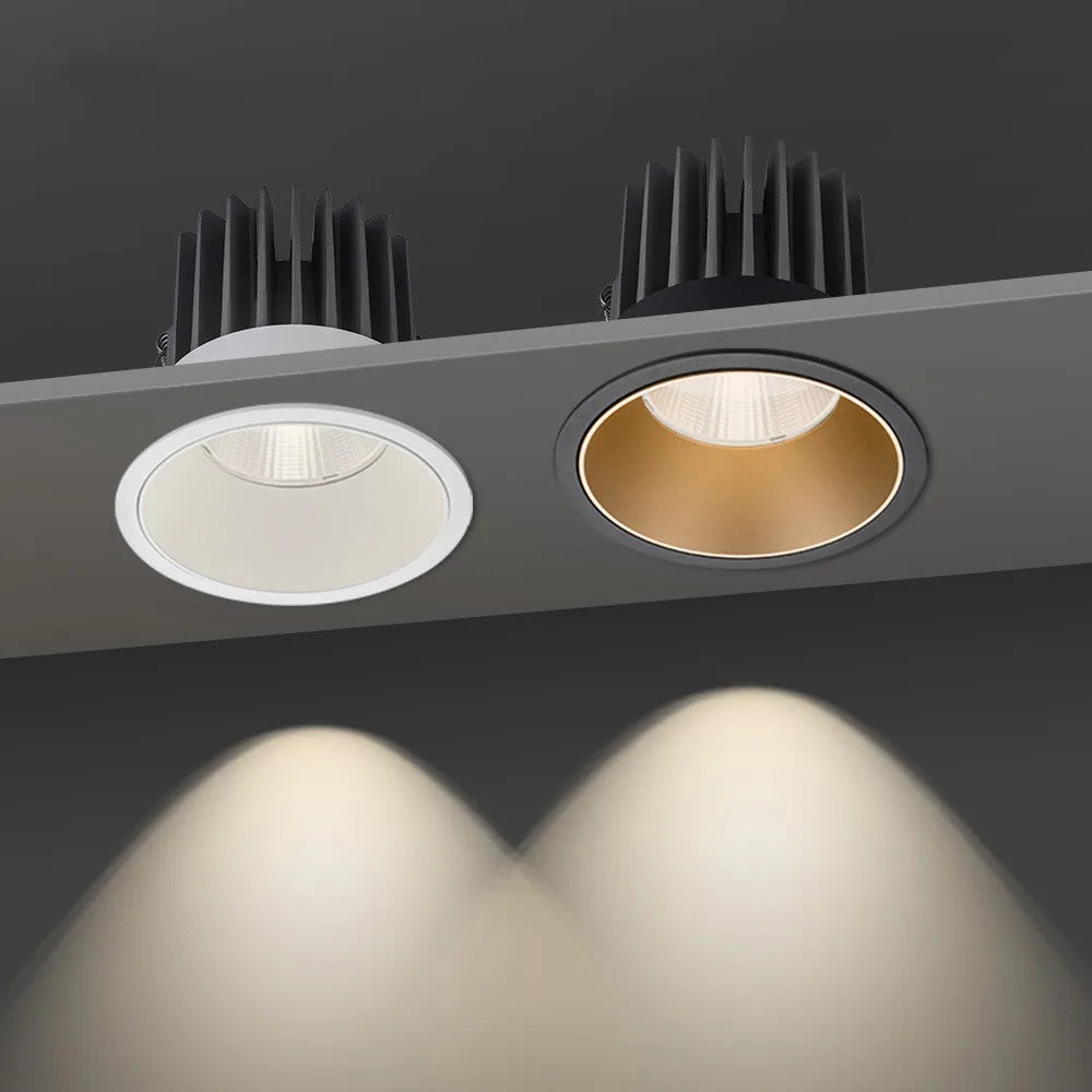 Product Image for Ouellet - Dimmbares LED-Decken-Einbau-Spotlicht, Schwarz / 5W / Kalt Weiß