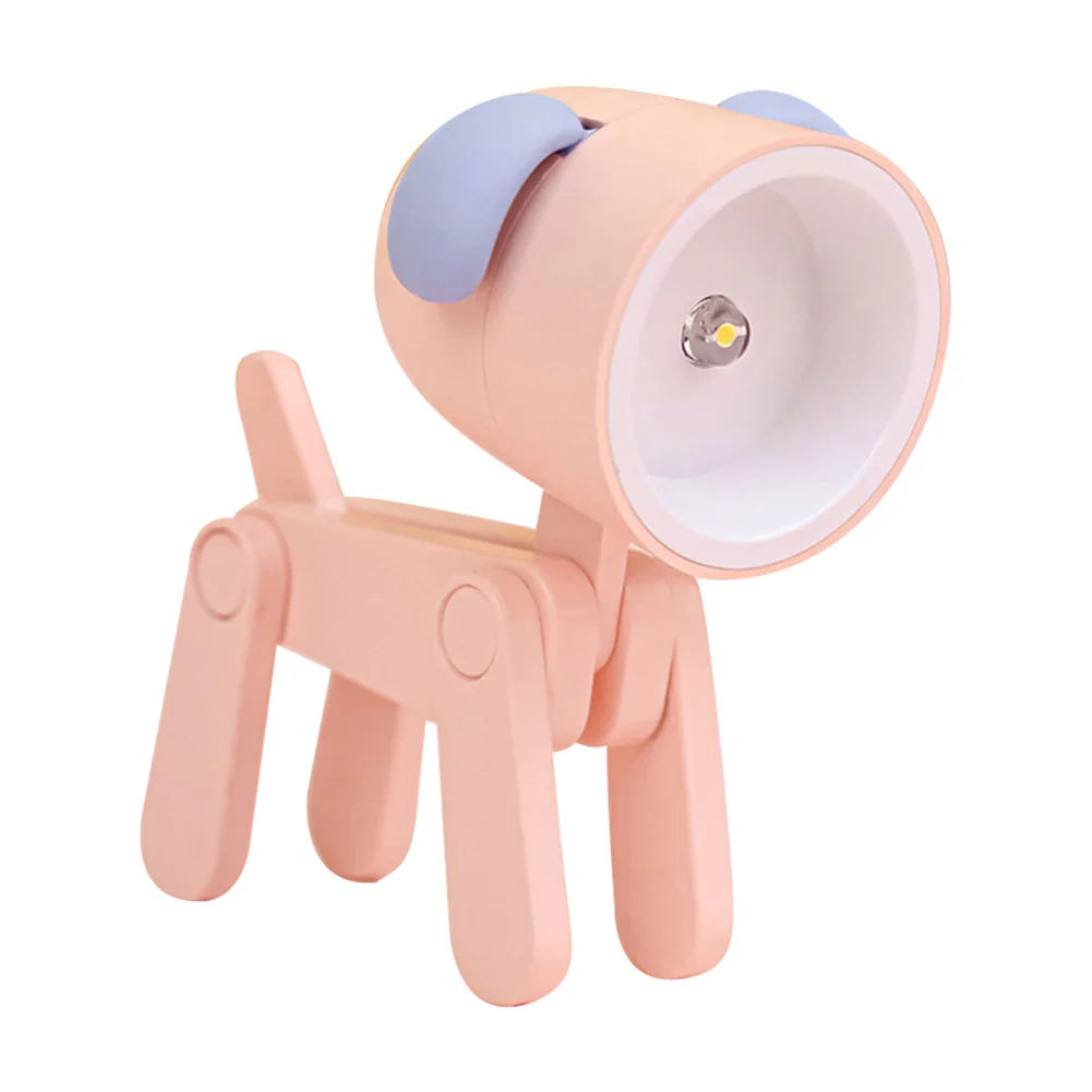 Product Image for Niedliche LED Nachtlampe - Mini Haustier Hund, Reh, Dinosaurier Klapp-Tischlampe für Kinderzimmer, pink dog-B