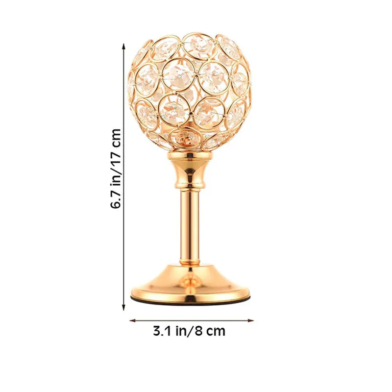 Product Image for Frendorf | Aurealis Elegance Gold Kerzenhalter | Schmiedeeisen | Hochzeit & Dekoration | Luxuriöse Deko für Zuhause, gold 17cm hoch / 1 Stück