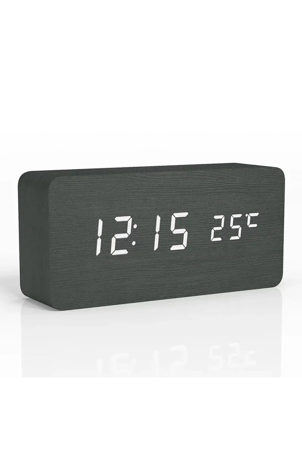 Product Image for Holz LED Digitaluhr, schwarz