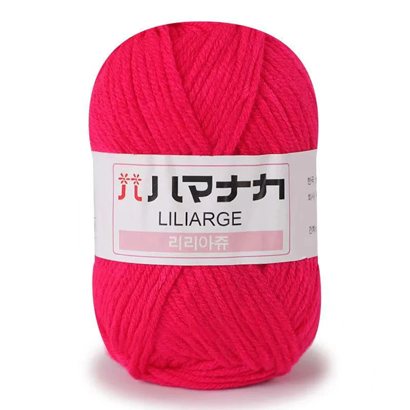 Product Image for 25g weiche Milchbaumwolle Strickgarn - Anti-Pilling 4-fädiges Garn für Häkeln, Schal, Pullover, Hut, Puppenbasteln - Hochwertiges Baumwollgarn, 8