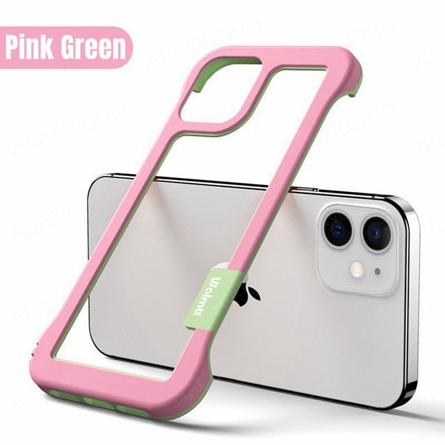Product Image for Frendorf | Shockroof Edge Bumper TPU Rahmen Case für iPhone, Für iPhone 13 Pro Max / Pink Grün