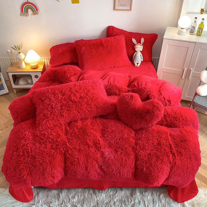 Product Image for frendorf Cloud 9 Fleece Bettbezug Set, Rot / Königin