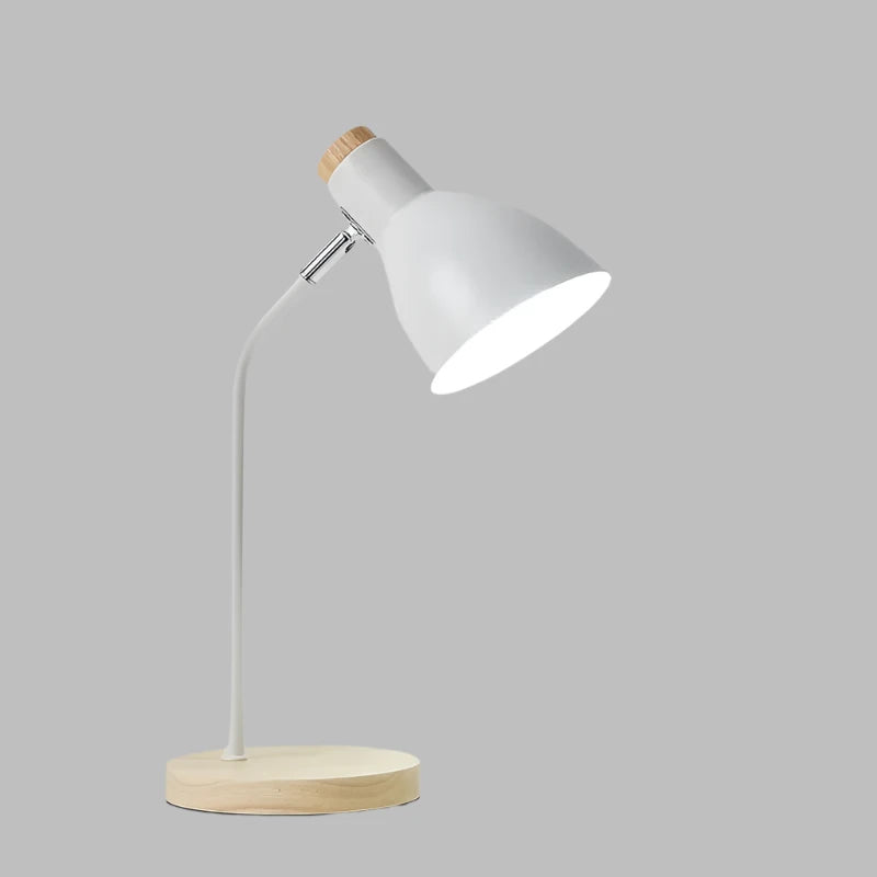 Product Image for Frendorf | Holztischlampe – Kreative skandinavische Schreibtischlampe aus Holz und Metall, Weiß / EU Stecker / Cool Weiß